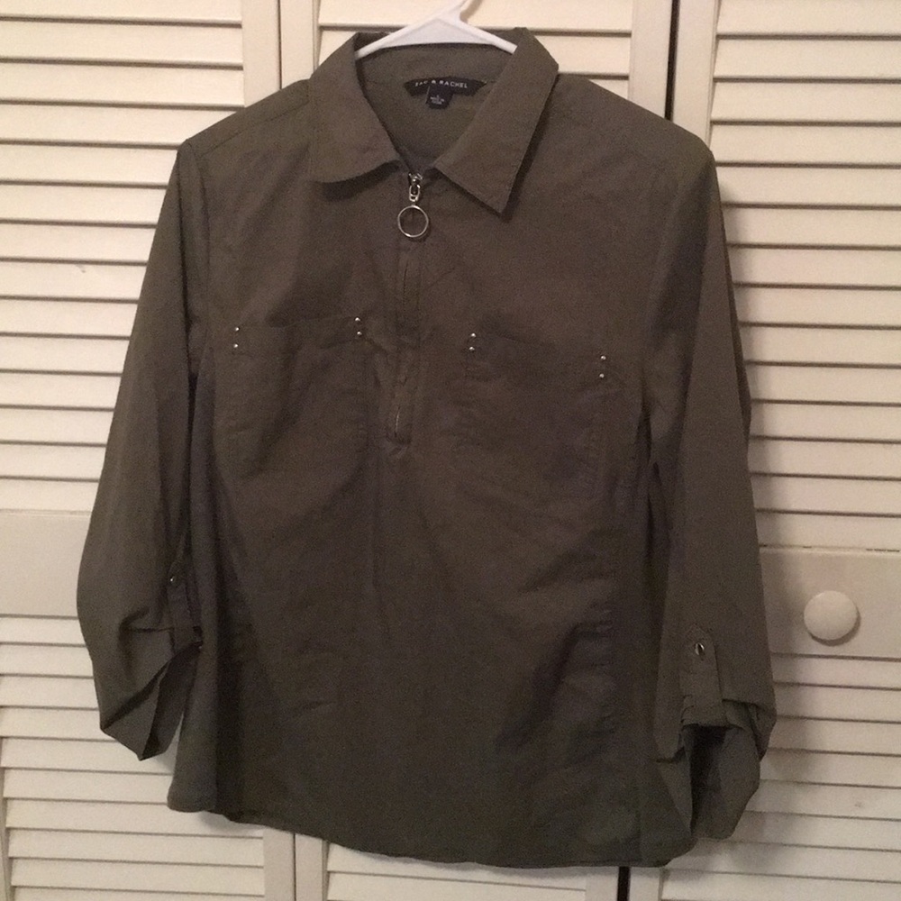 Army Green Long Sleeve Top